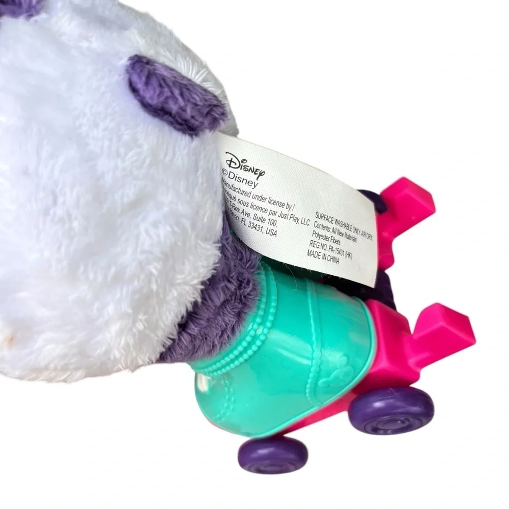 Disney Junior Minnie Mouse Purple Pink Roller Skating Panda Bear Toy 11” - Picture 3 of 4